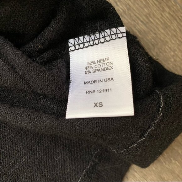 Revolve LNA Short Sleeve Torn Pocket Tee T-shirt Oversized Scoop Neck Black XS - Picture 9 of 14